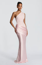 Loovay Abrielle Jurk, One Shoulder Maxi Design