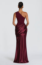 Loovay Abrielle Jurk, One Shoulder Maxi Design