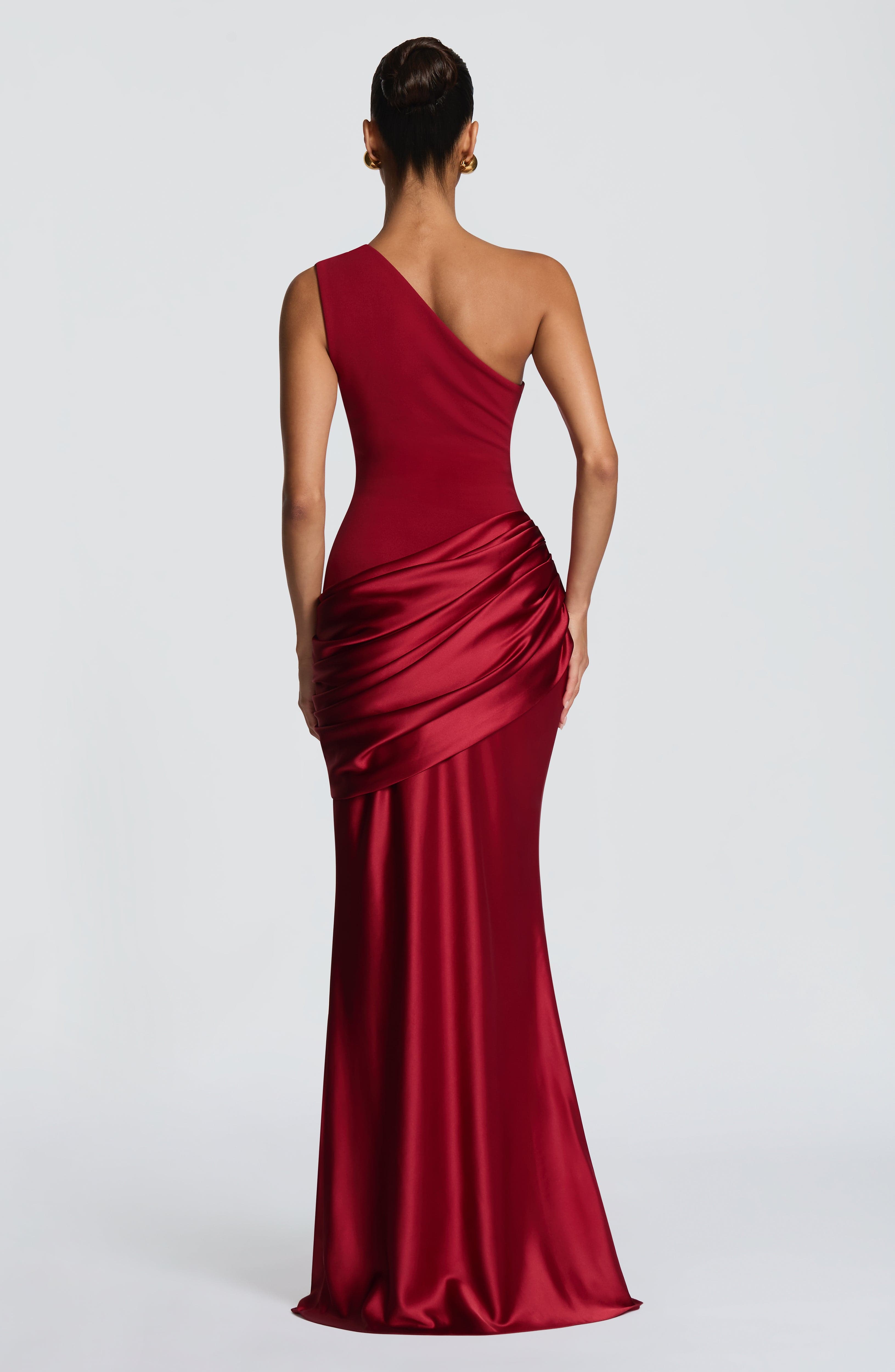 Loovay Abrielle Jurk, One Shoulder Maxi Design