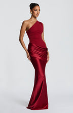 Loovay Abrielle Jurk, One Shoulder Maxi Design