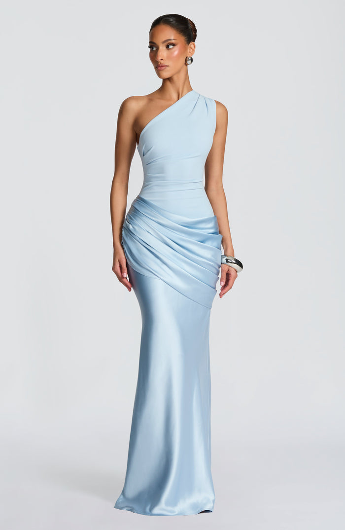 Loovay Abrielle Jurk, One Shoulder Maxi Design