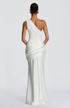 Loovay Abrielle Jurk, One Shoulder Maxi Design