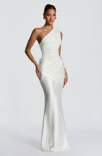 Loovay Abrielle Jurk, One Shoulder Maxi Design