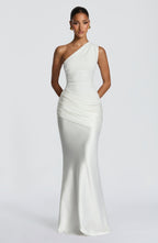 Loovay Abrielle Jurk, One Shoulder Maxi Design