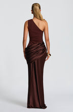 Loovay Abrielle Jurk, One Shoulder Maxi Design