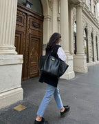 Loovay Courbelle Shopper met Gebogen Silhouet