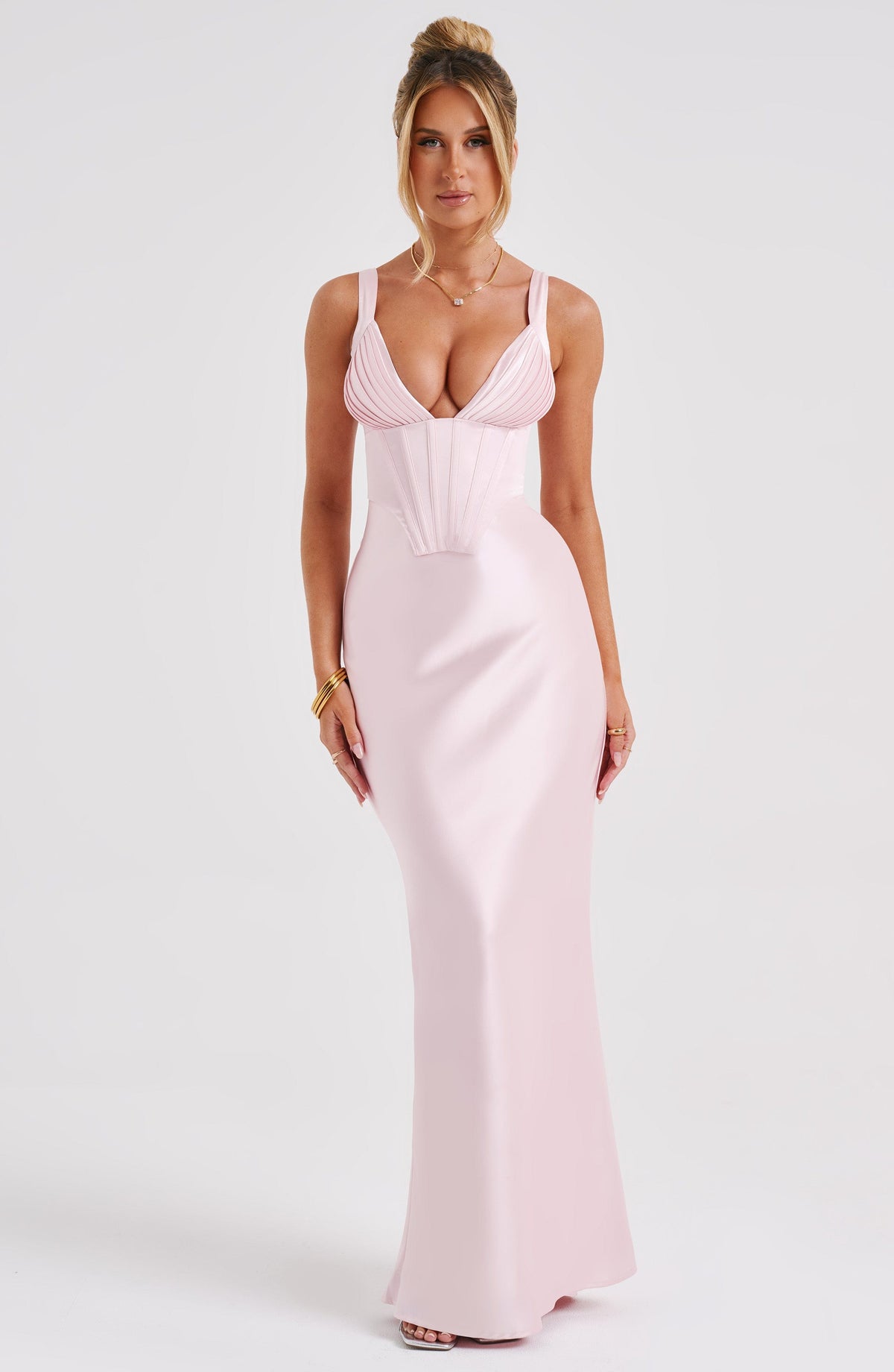 Loovay Elanora Maxi Jurk met Corsetdetail