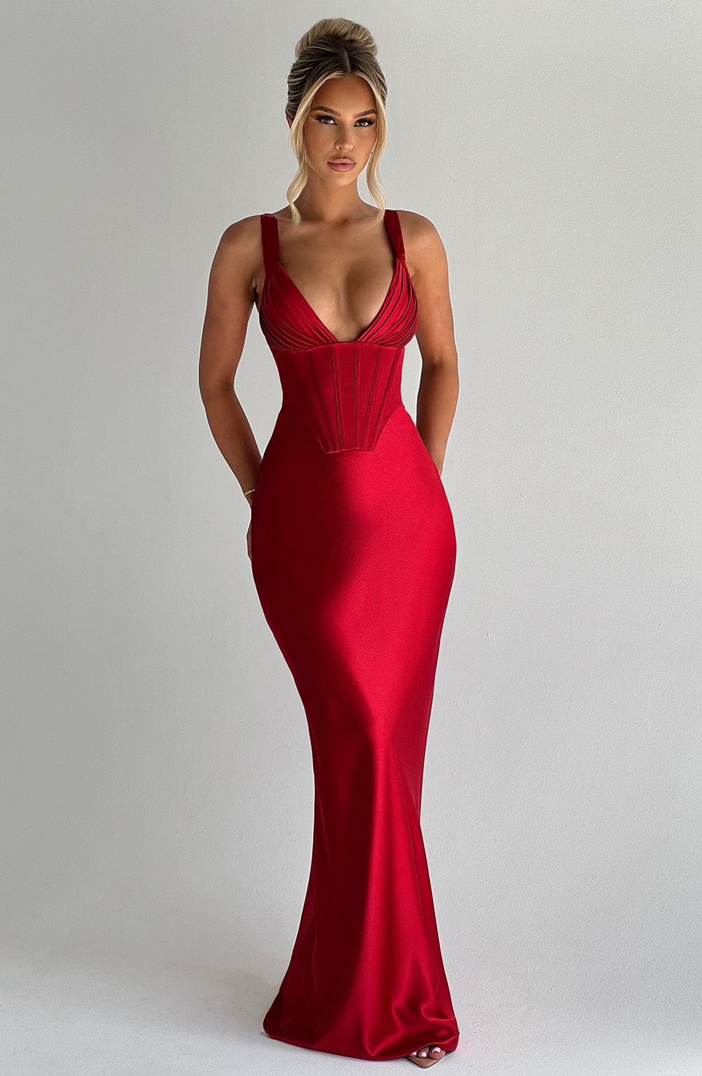 Loovay Elanora Maxi Jurk met Corsetdetail