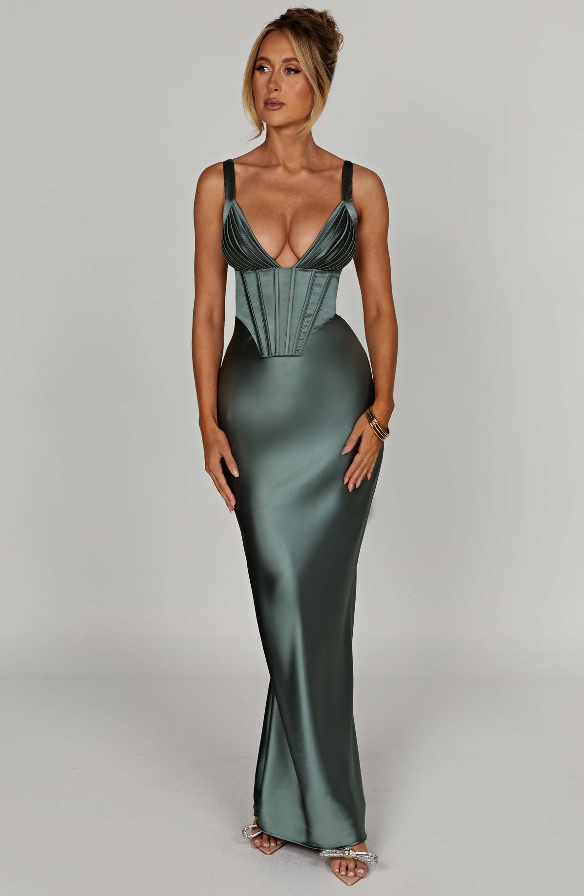 Loovay Elanora Maxi Jurk met Corsetdetail