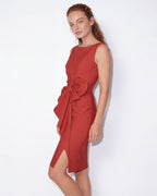 Loovay Rosavelle Midi-jurk met Strikdetail en Split