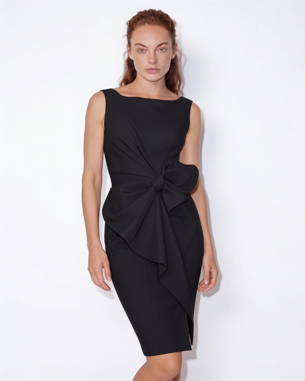 Loovay Rosavelle Midi-jurk met Strikdetail en Split