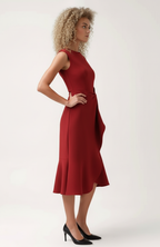 Loovay Vionne Asymmetrische Midi Jurk