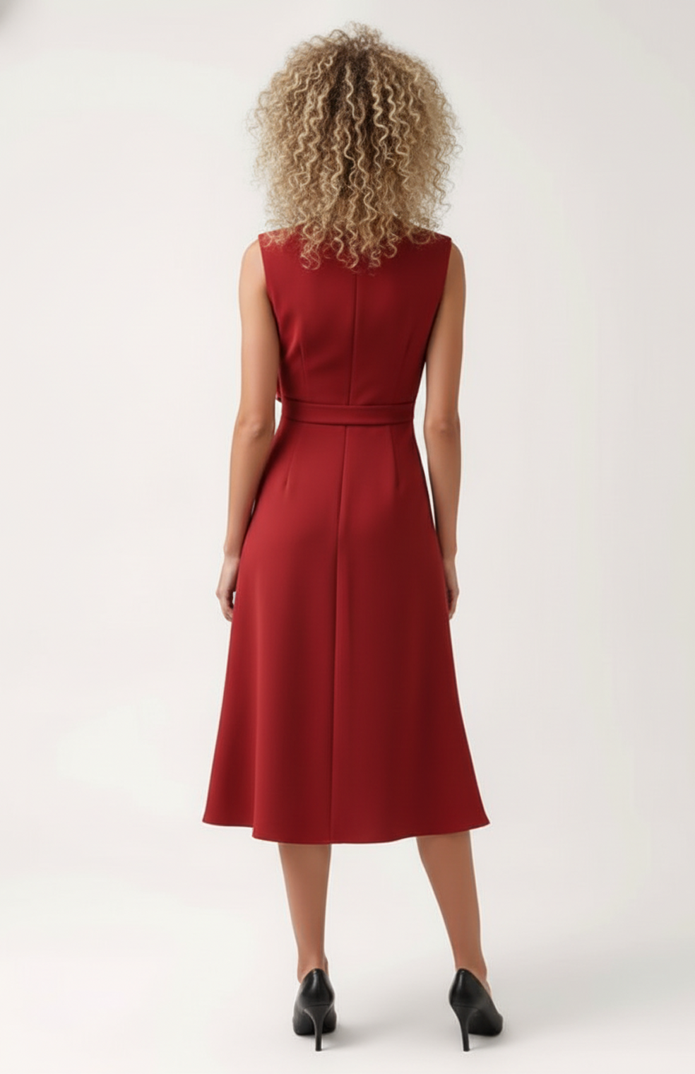 Loovay Vionne Asymmetrische Midi Jurk