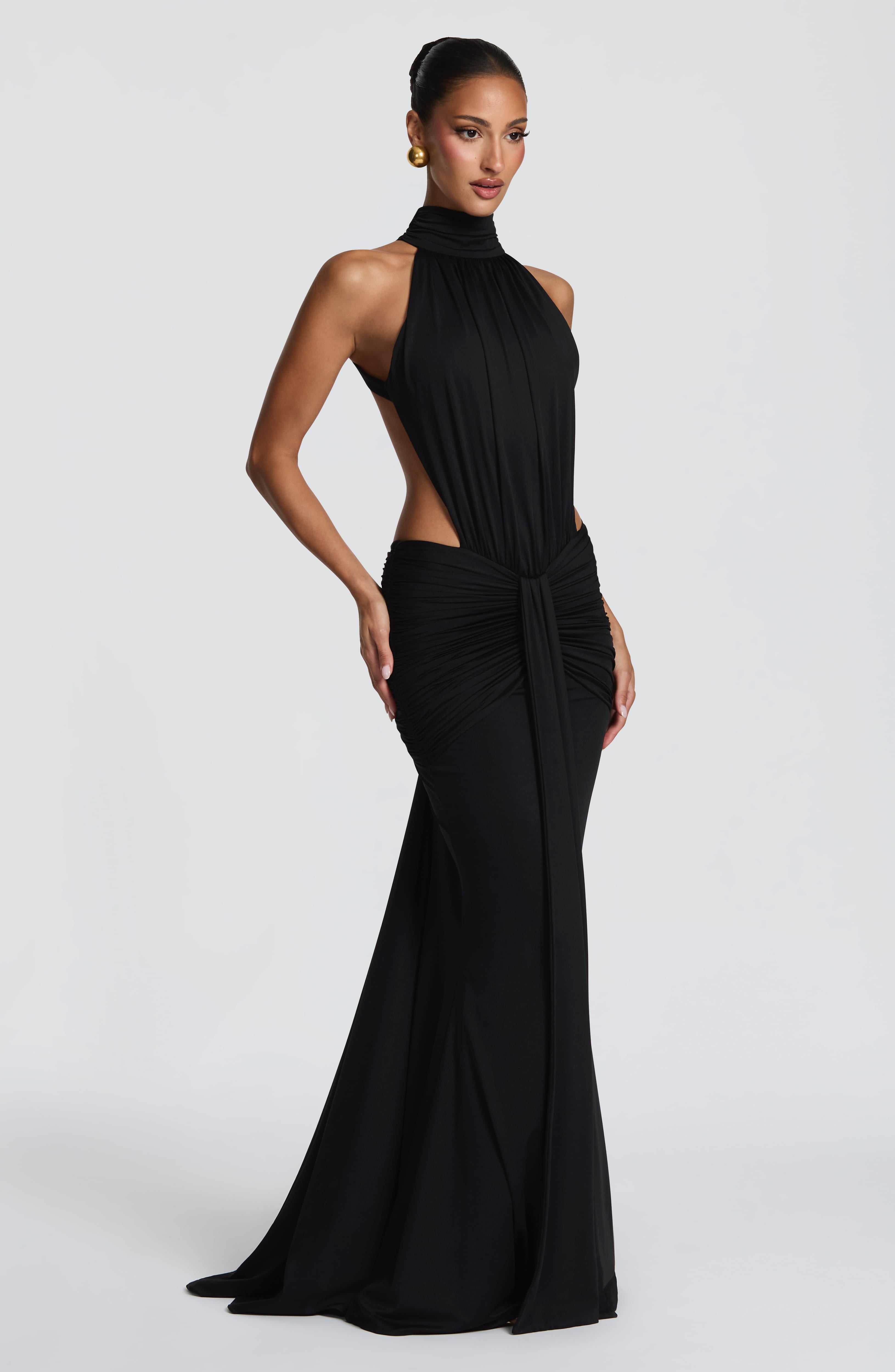 Loovay Josélle Jurk, Open Rug Maxi Design