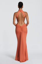 Loovay Josélle Jurk, Open Rug Maxi Design