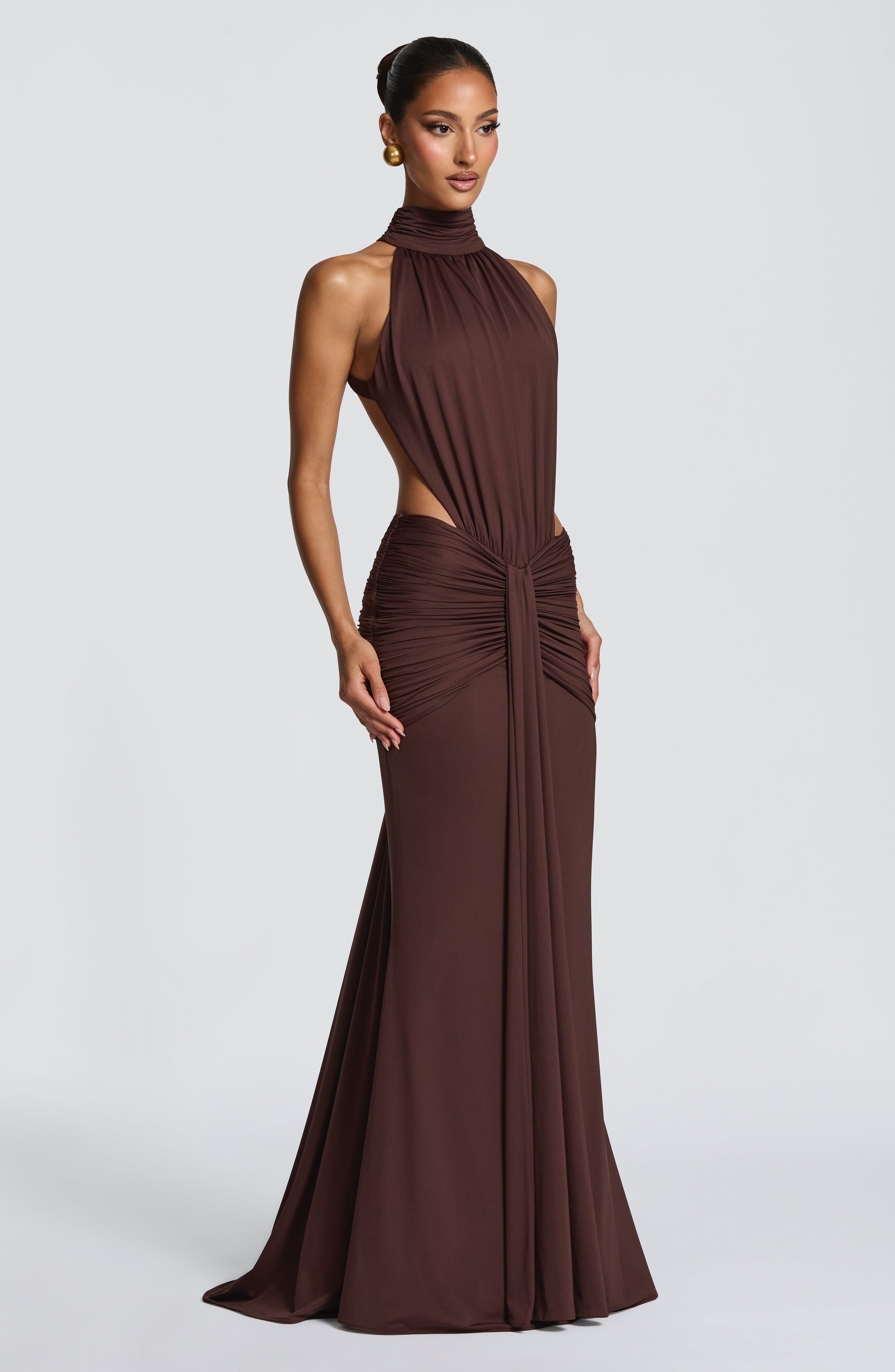 Loovay Josélle Jurk, Open Rug Maxi Design