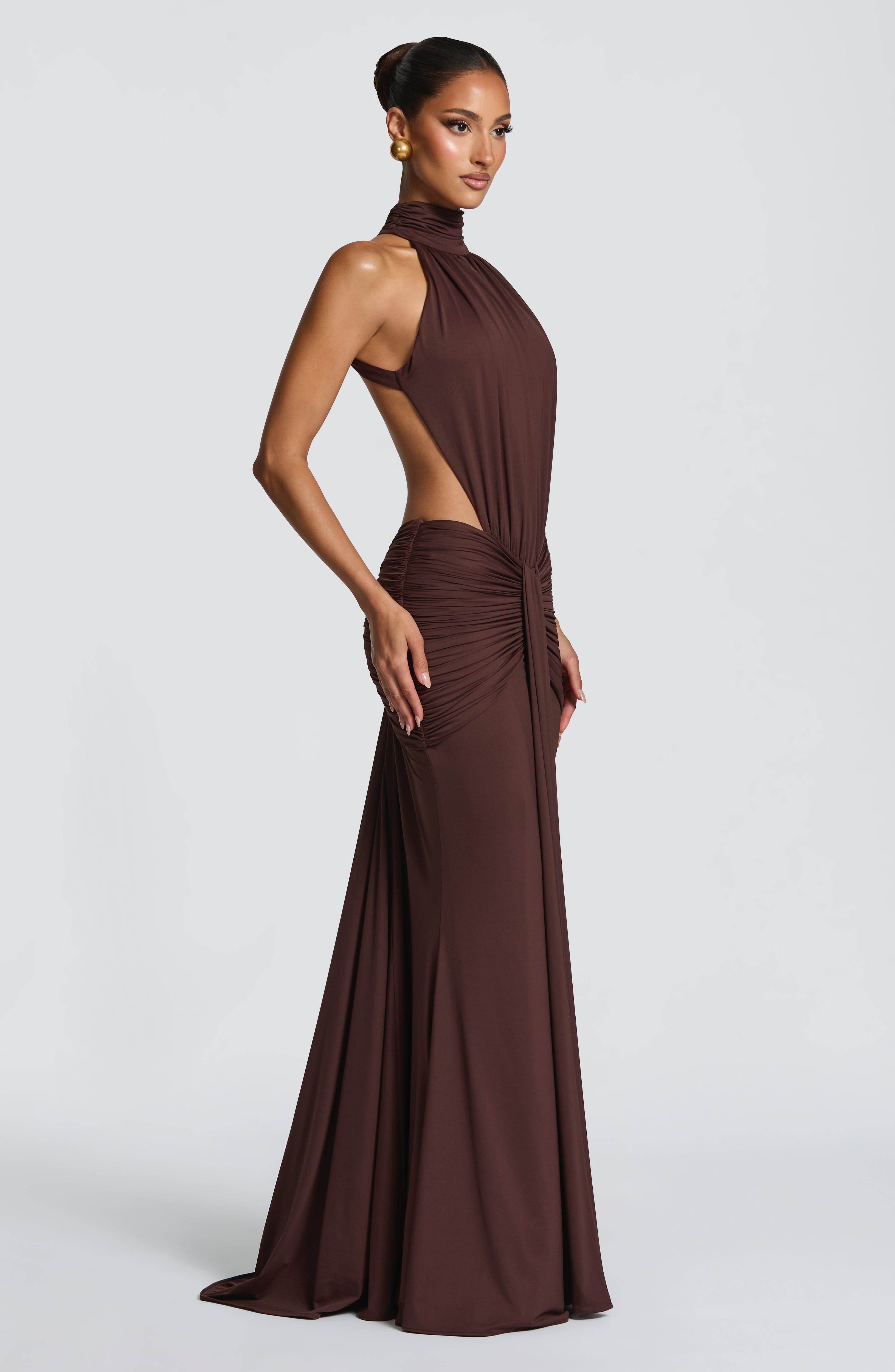 Loovay Josélle Jurk, Open Rug Maxi Design