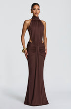 Loovay Josélle Jurk, Open Rug Maxi Design