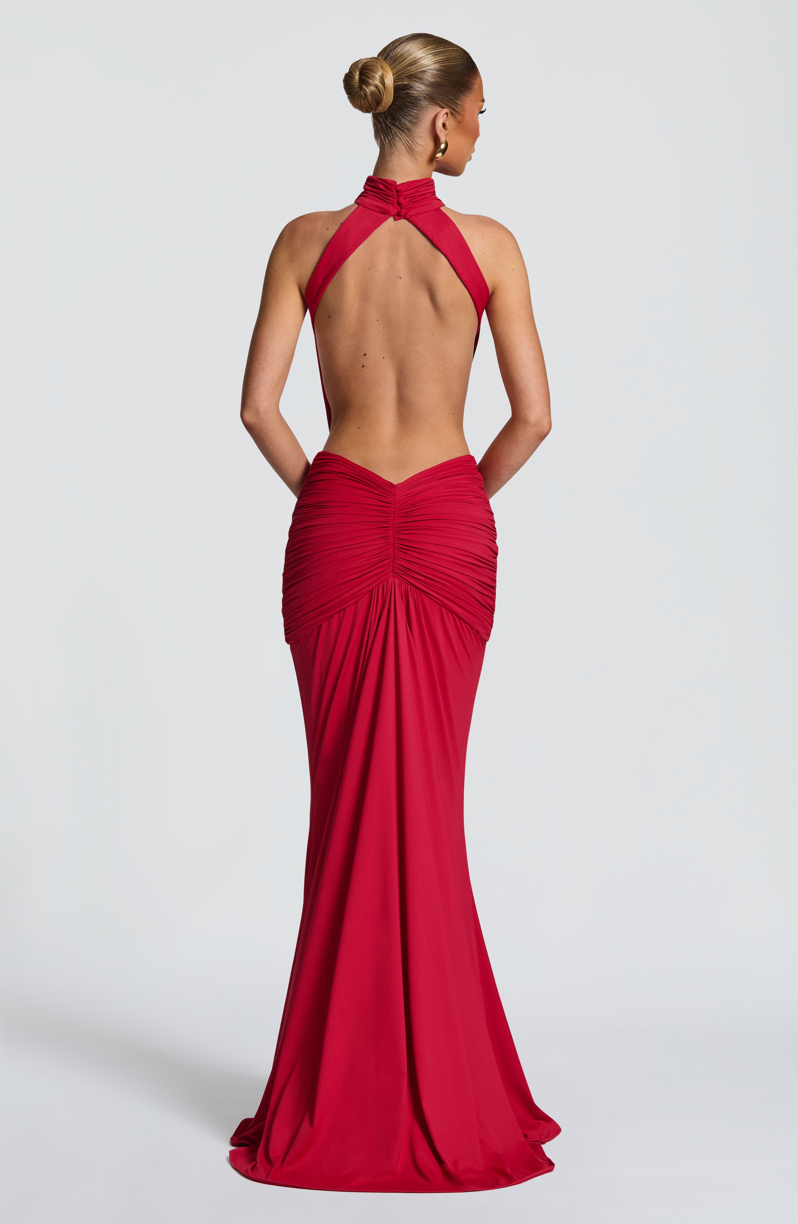 Loovay Josélle Jurk, Open Rug Maxi Design