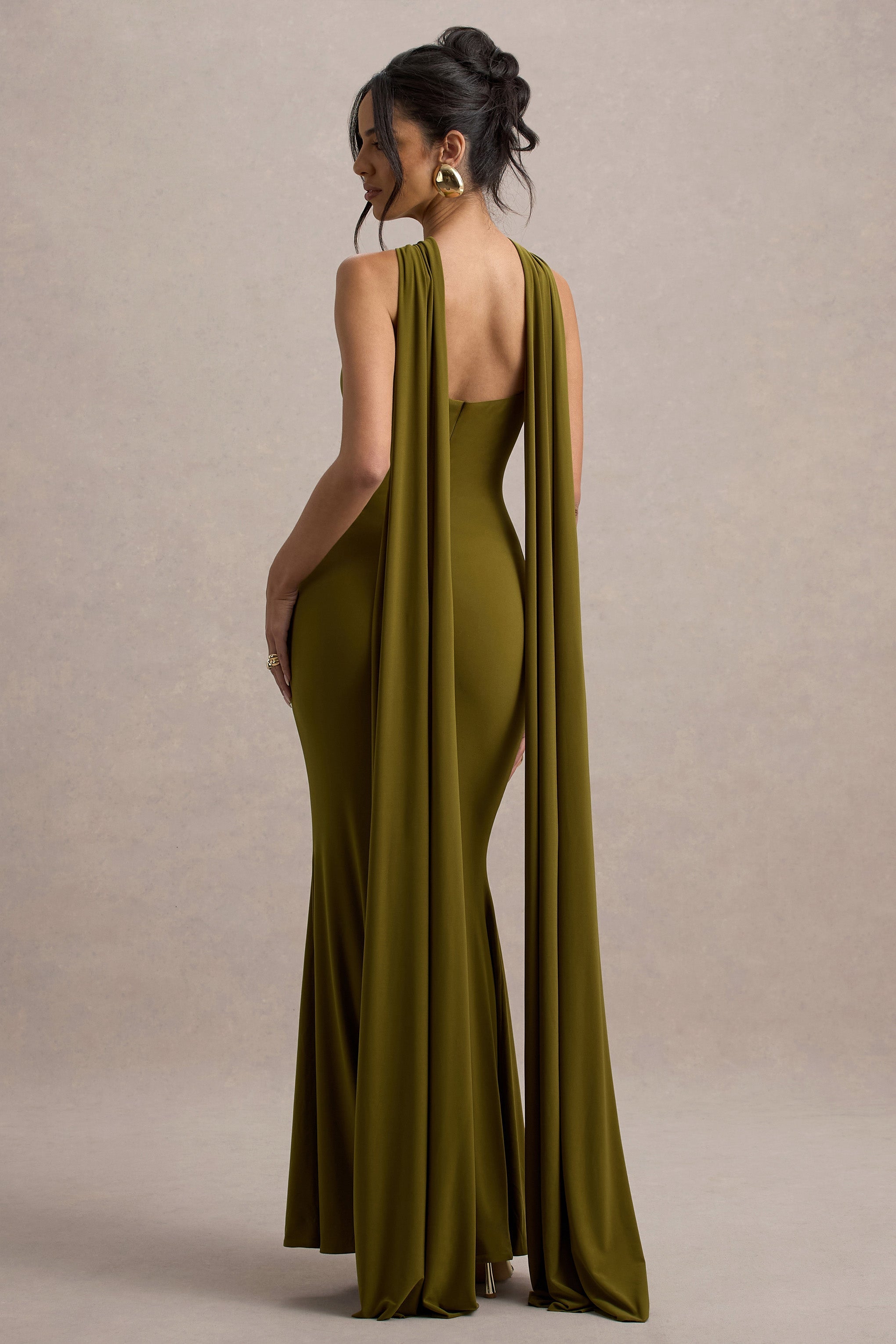 Loovay Éloane Jurk, Halter Cape Maxi