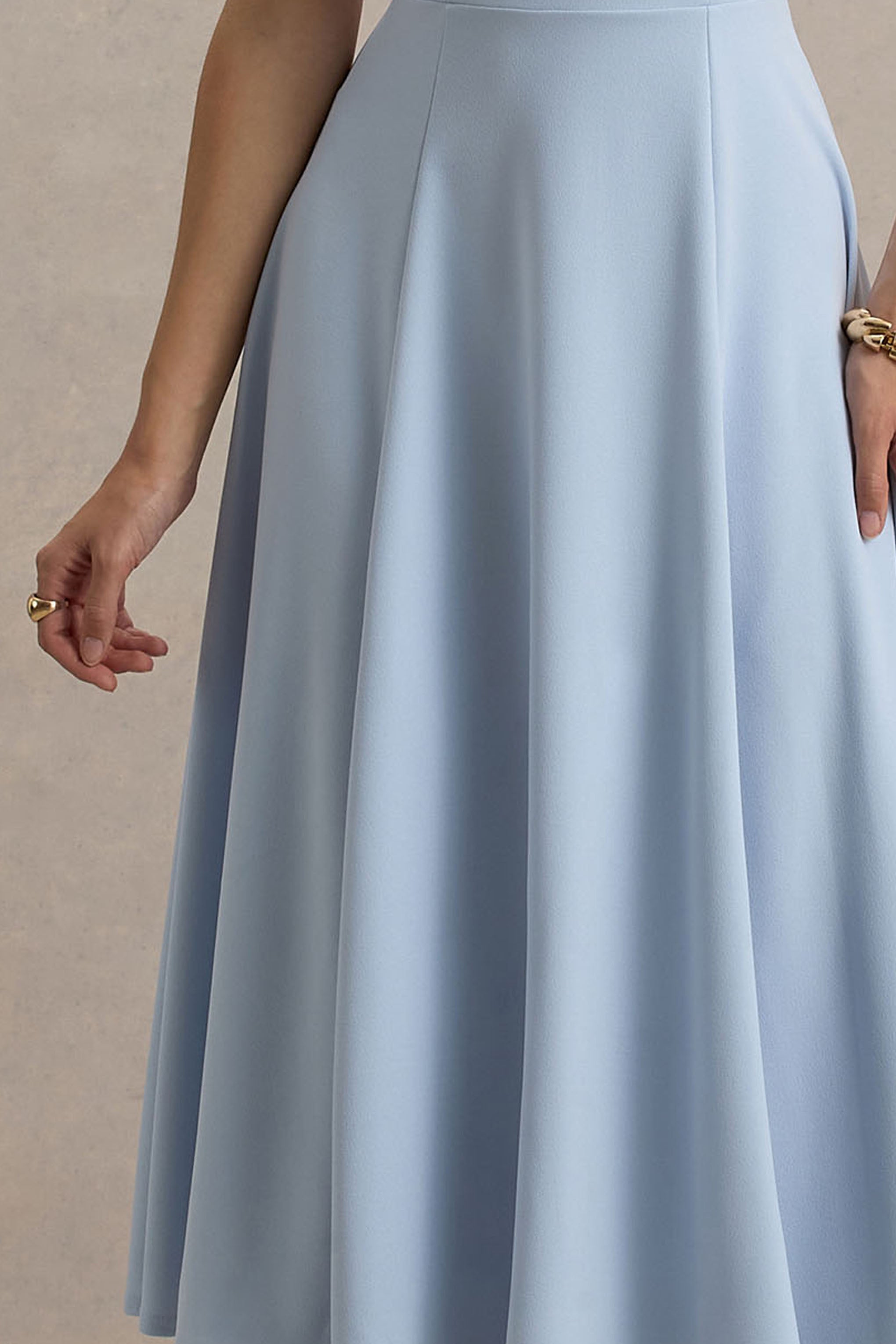 Loovay Linde Jurk, Midi Jurk met Halternek