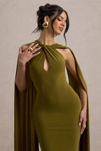 Loovay Éloane Jurk, Halter Cape Maxi