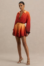 Solara Drift Set, Ombre Blouse en Short Set
