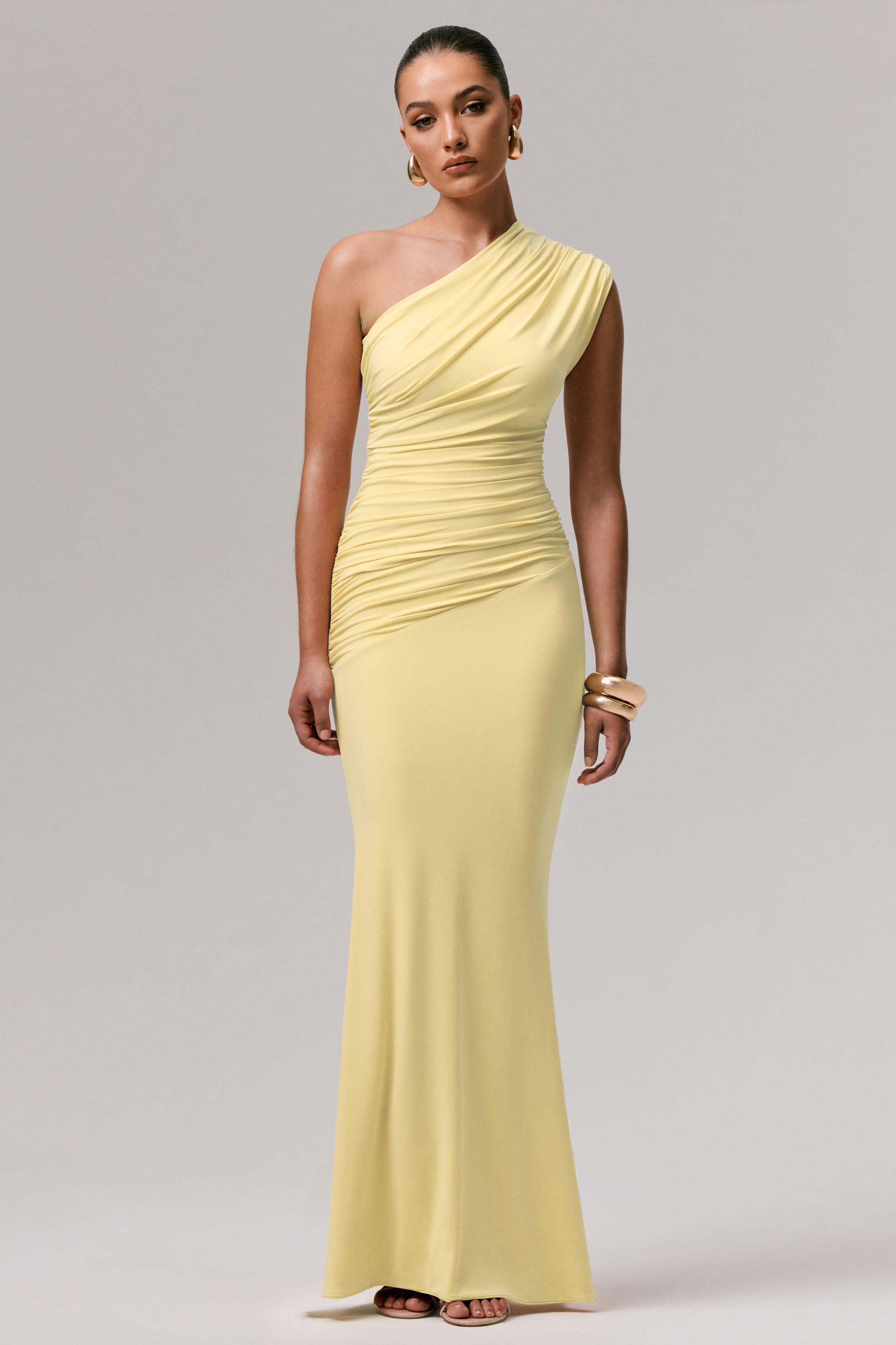 Loovay Soleil Jurk, One Shoulder Maxi