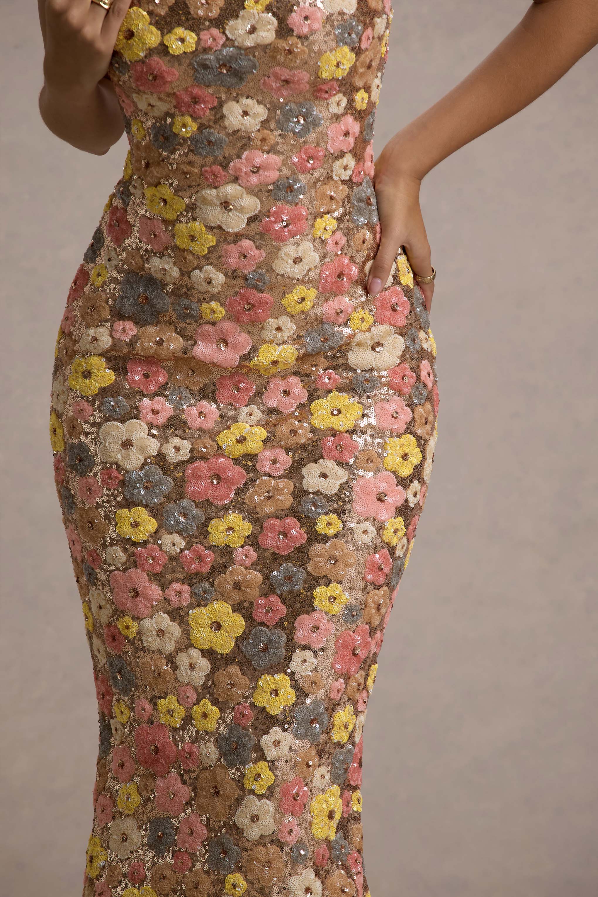 Loovay Fleurisse Jurk, Bloemenprint Midi Design