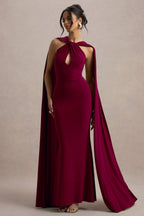 Loovay Éloane Jurk, Halter Cape Maxi