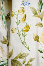 Loovay Solavera Playsuit, Witte Botanische Playsuit met Off-Shoulder Halslijn