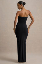 Loovay Solenne Jurk, Strapless Maxi met Gedrapeerde Details
