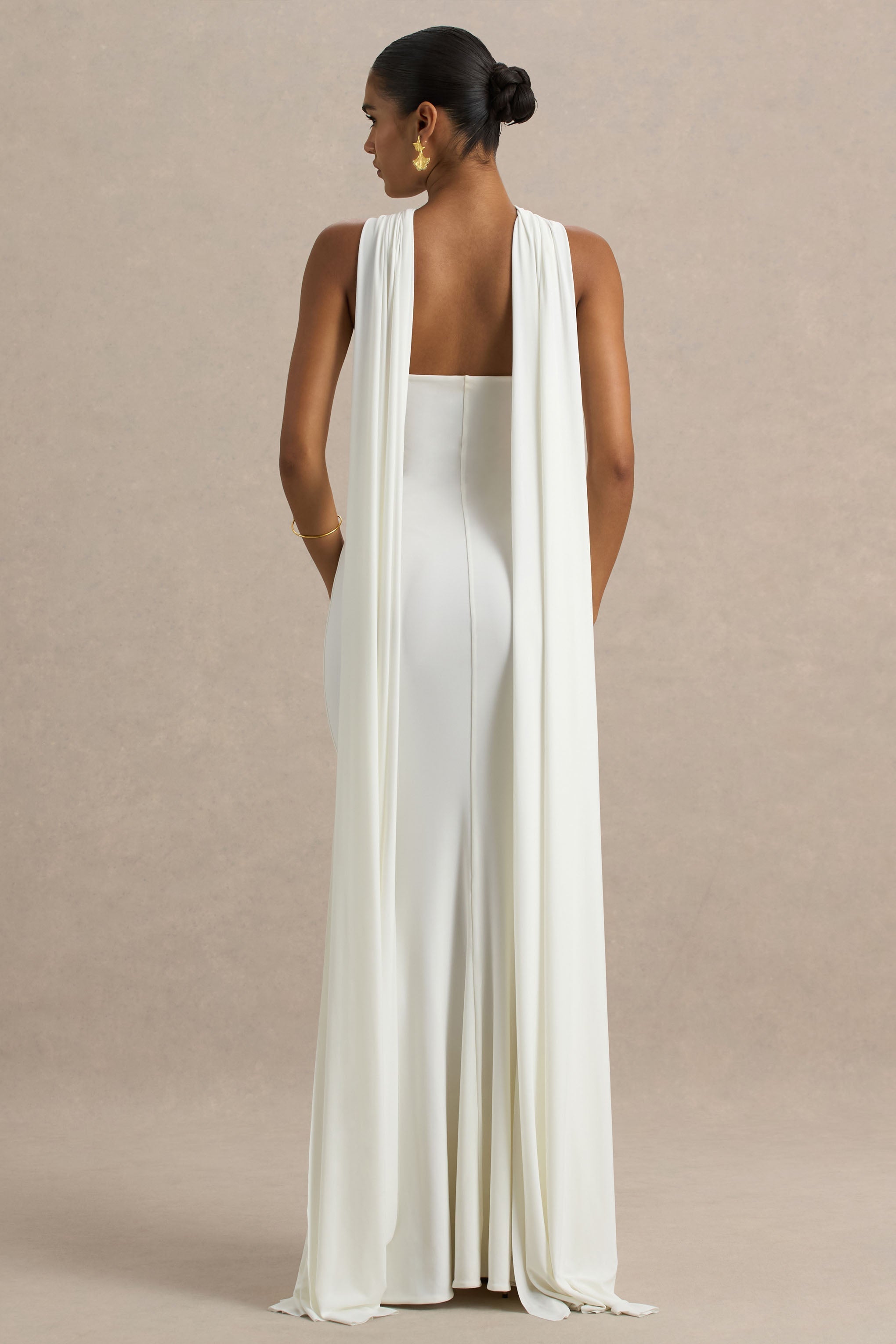 Loovay Éloane Jurk, Halter Cape Maxi