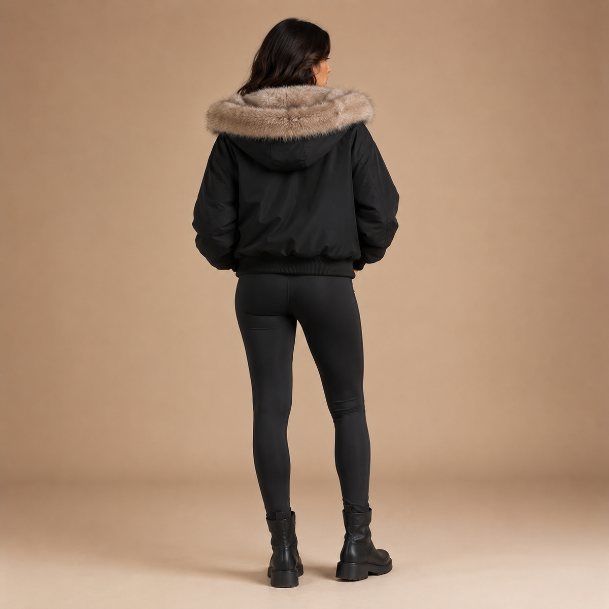 Loovay Tavira Korte Winterjas met Capuchon