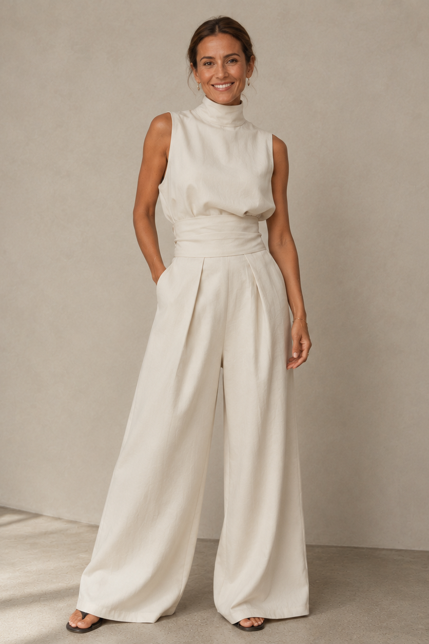 Loovay Dianora, Mouwloos Wide Leg Design