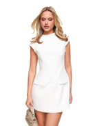Loovay Valéora Mini Jurk met Hoge Hals