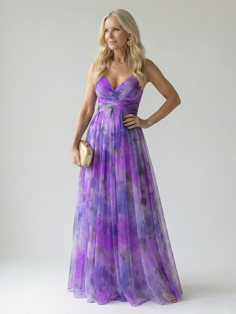 Loovay Elowen, Sweetheart Maxi Jurk in Meerdere Kleuren