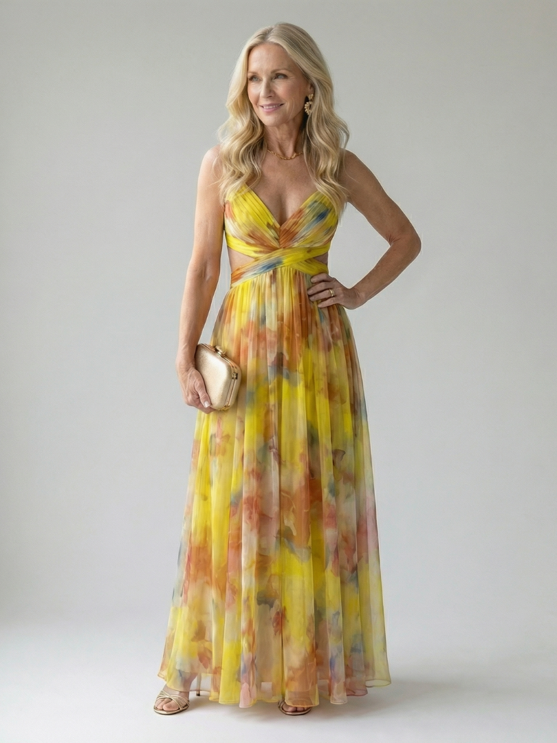 Loovay Elowen, Sweetheart Maxi Jurk in Meerdere Kleuren