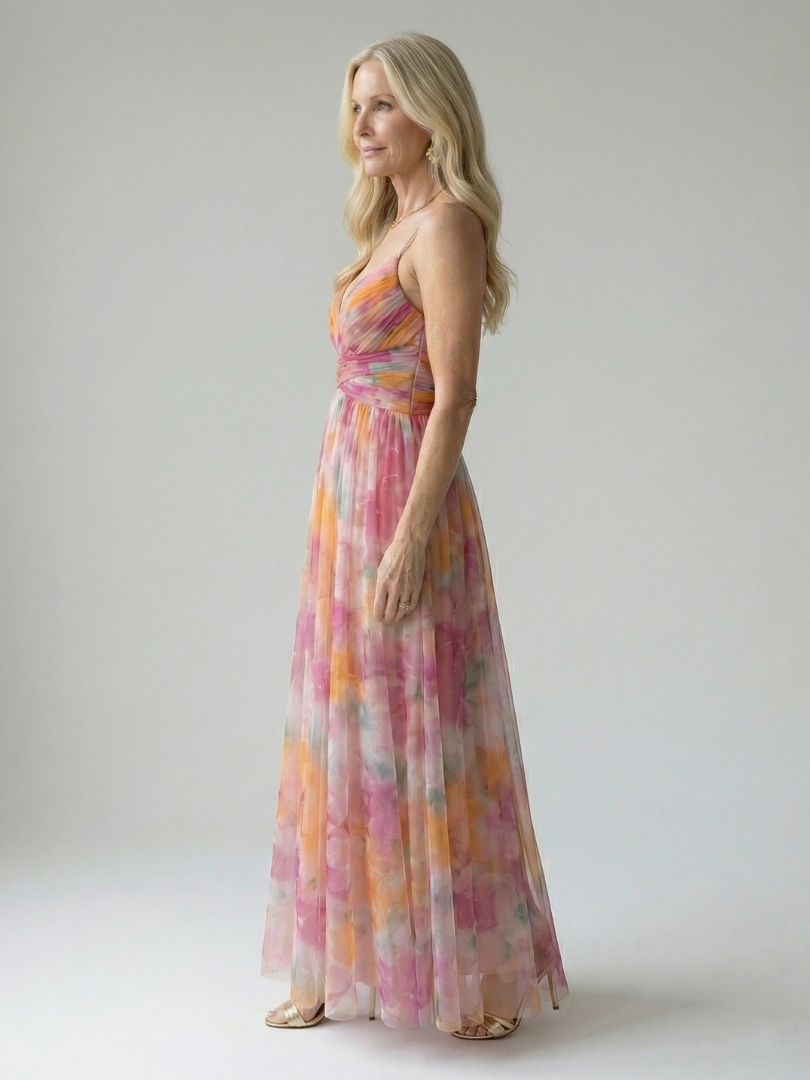 Loovay Elowen, Sweetheart Maxi Jurk in Meerdere Kleuren