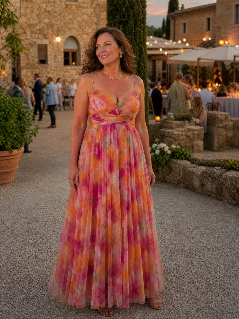 Loovay Elowen, Sweetheart Maxi Jurk in Meerdere Kleuren