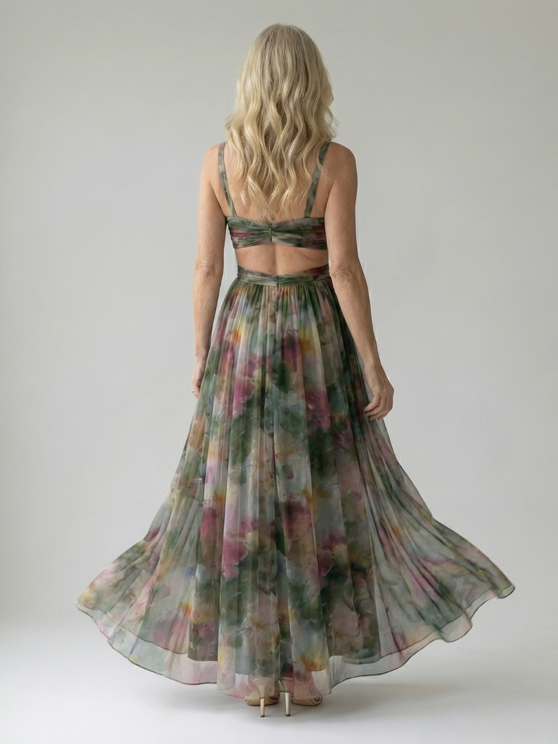 Loovay Elowen, Sweetheart Maxi Jurk in Meerdere Kleuren