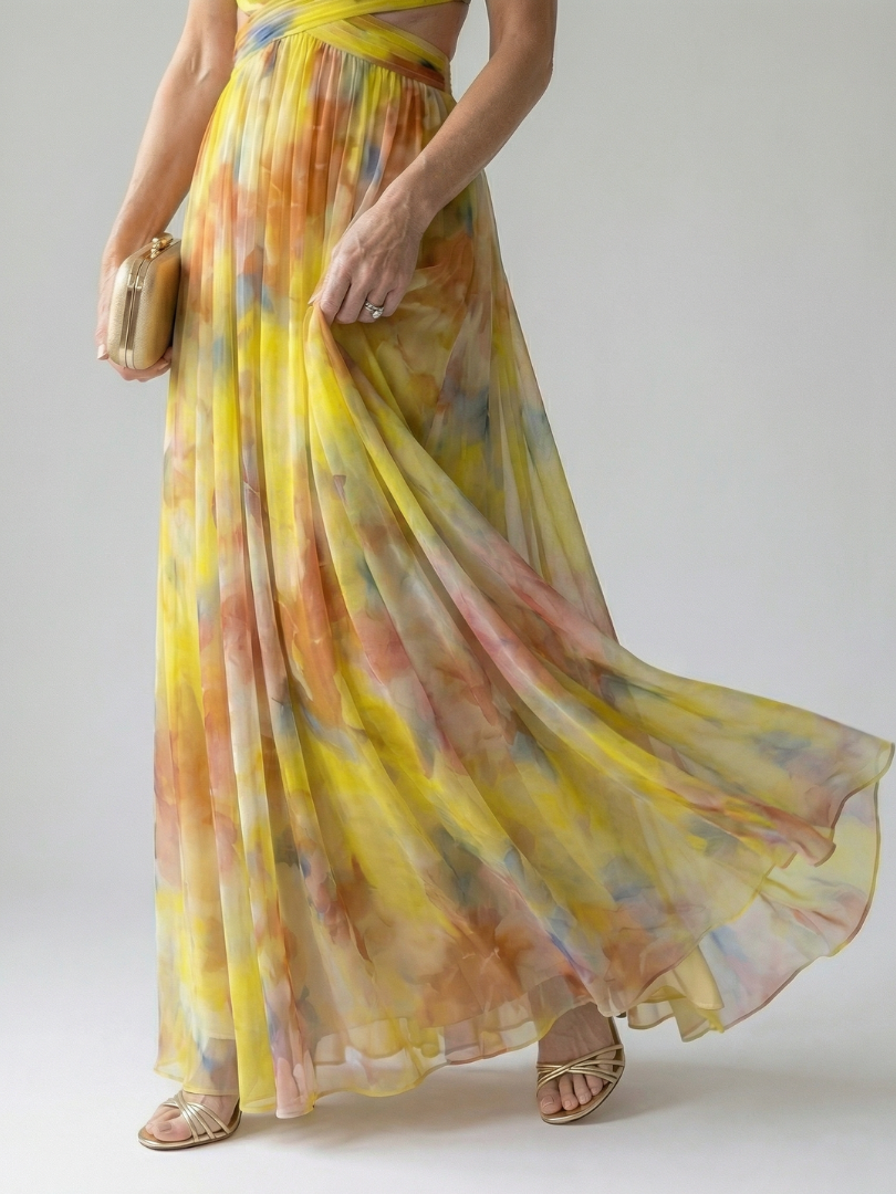 Loovay Elowen, Sweetheart Maxi Jurk in Meerdere Kleuren