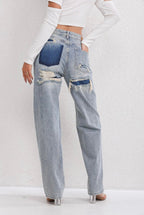 Loovay Denvira Vintage Ripped Jeans, Loose Fit