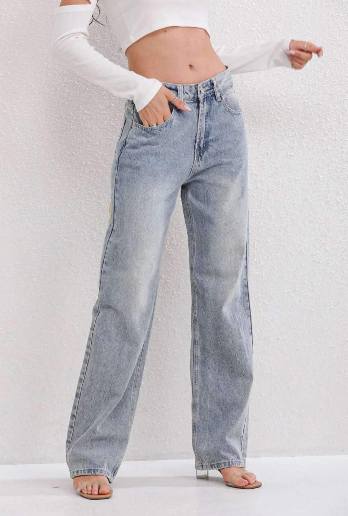 Loovay Denvira Vintage Ripped Jeans, Loose Fit